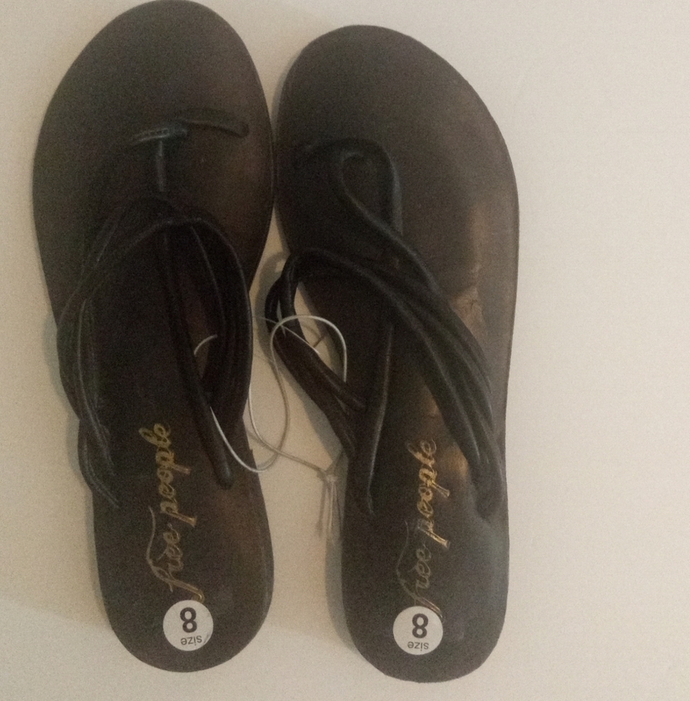 Free People Sandals Women’s 8 Black Kayla Soft Strappy